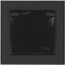 Vägguttag 1-vägs Jordat IP44 Optima Malmbergs